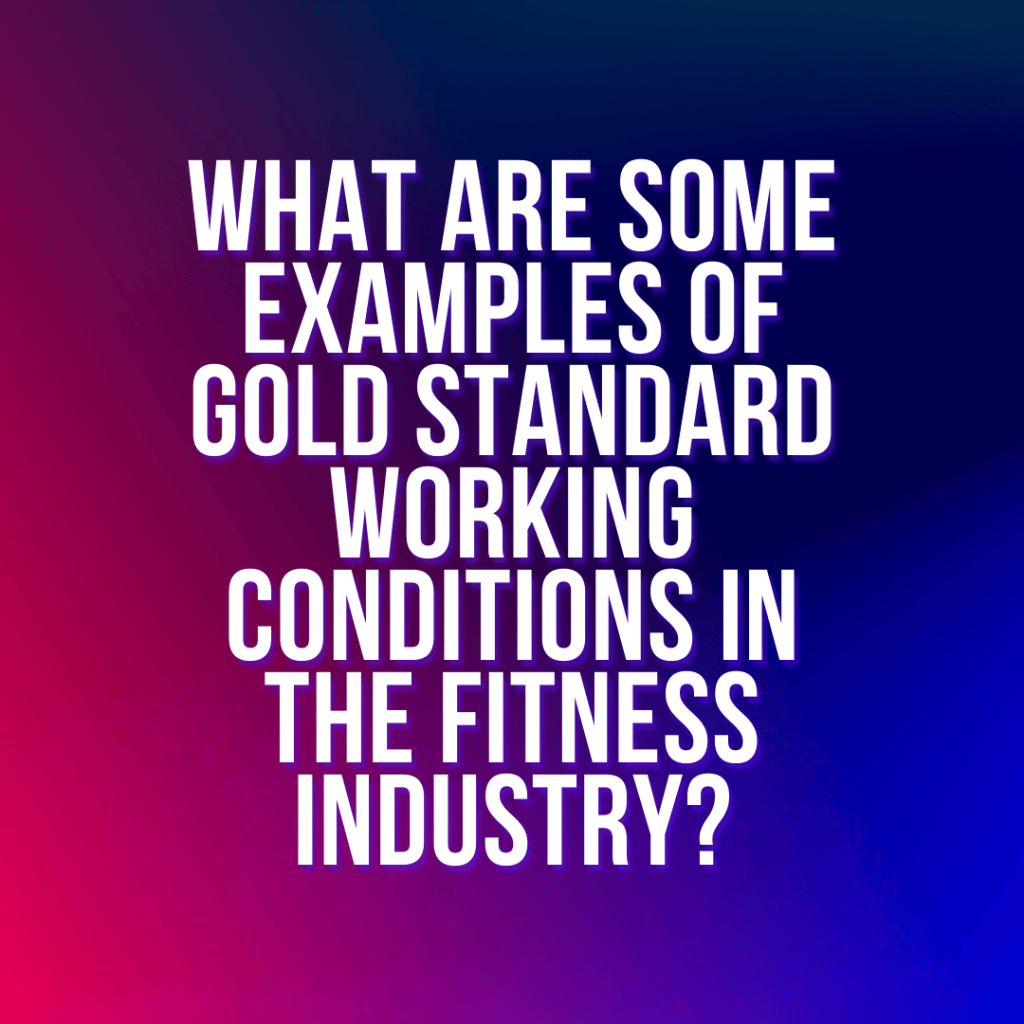 What are some examples of gold standard working conditions in the ...